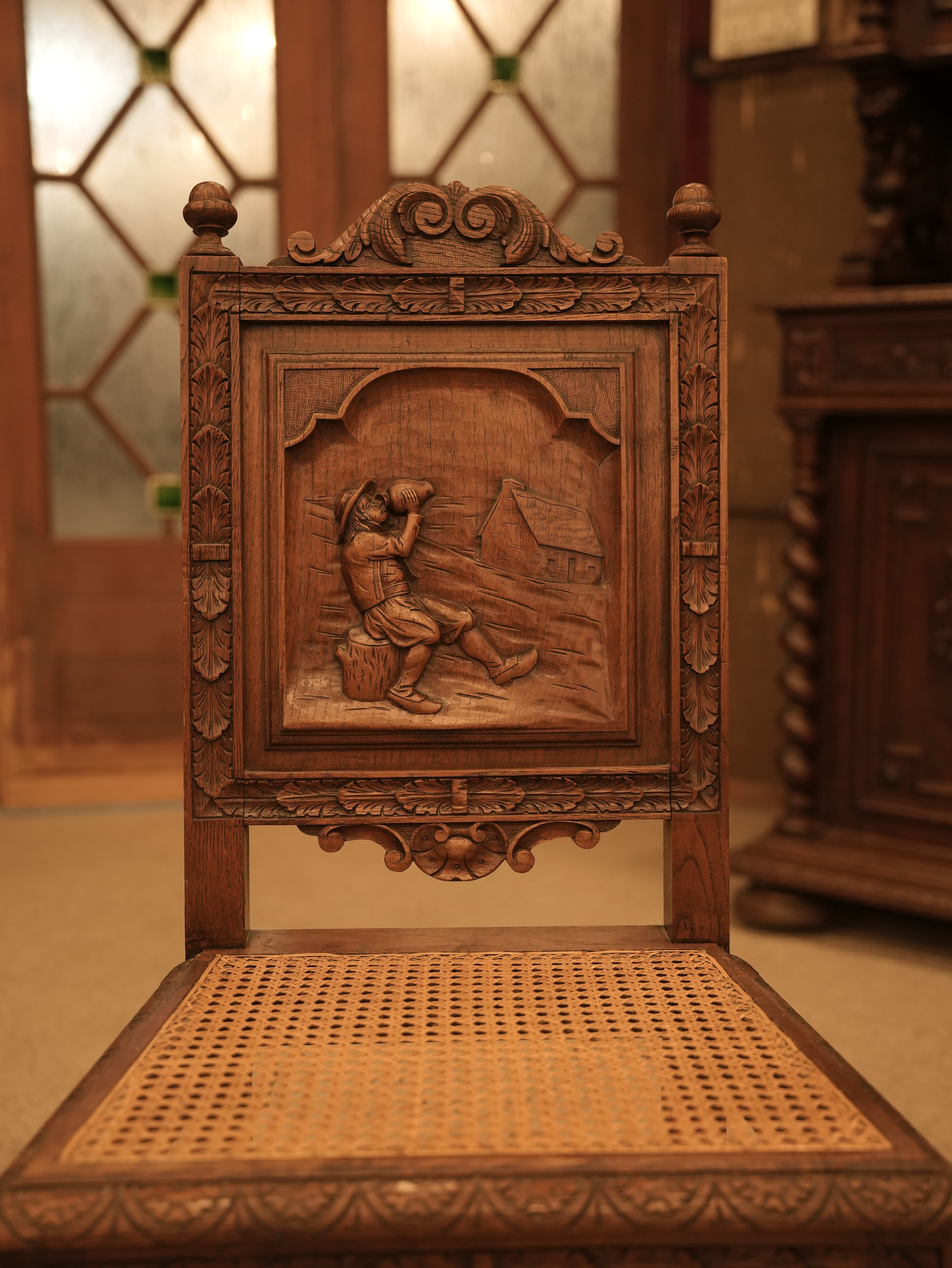 This is an antique Chinese carved camphor wood chest or trunk.