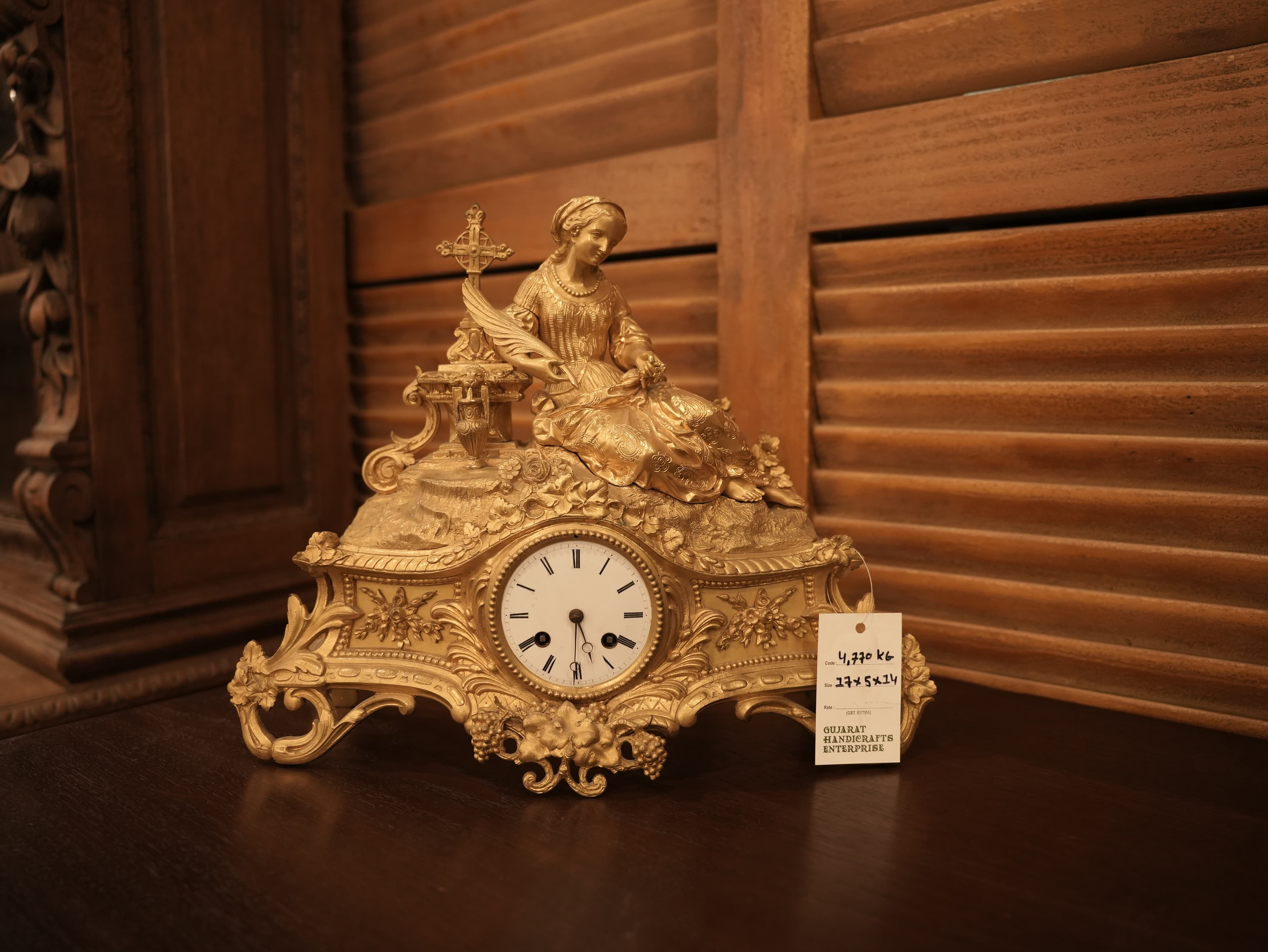 This is a French cast-iron hall stand, also known as a hat and umbrella stand, from the late 19th century.